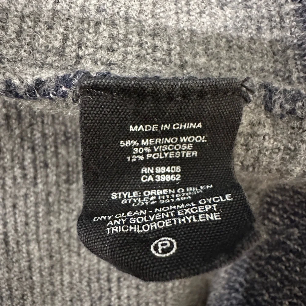 Theory Men's Blue Merino Blend Sweater